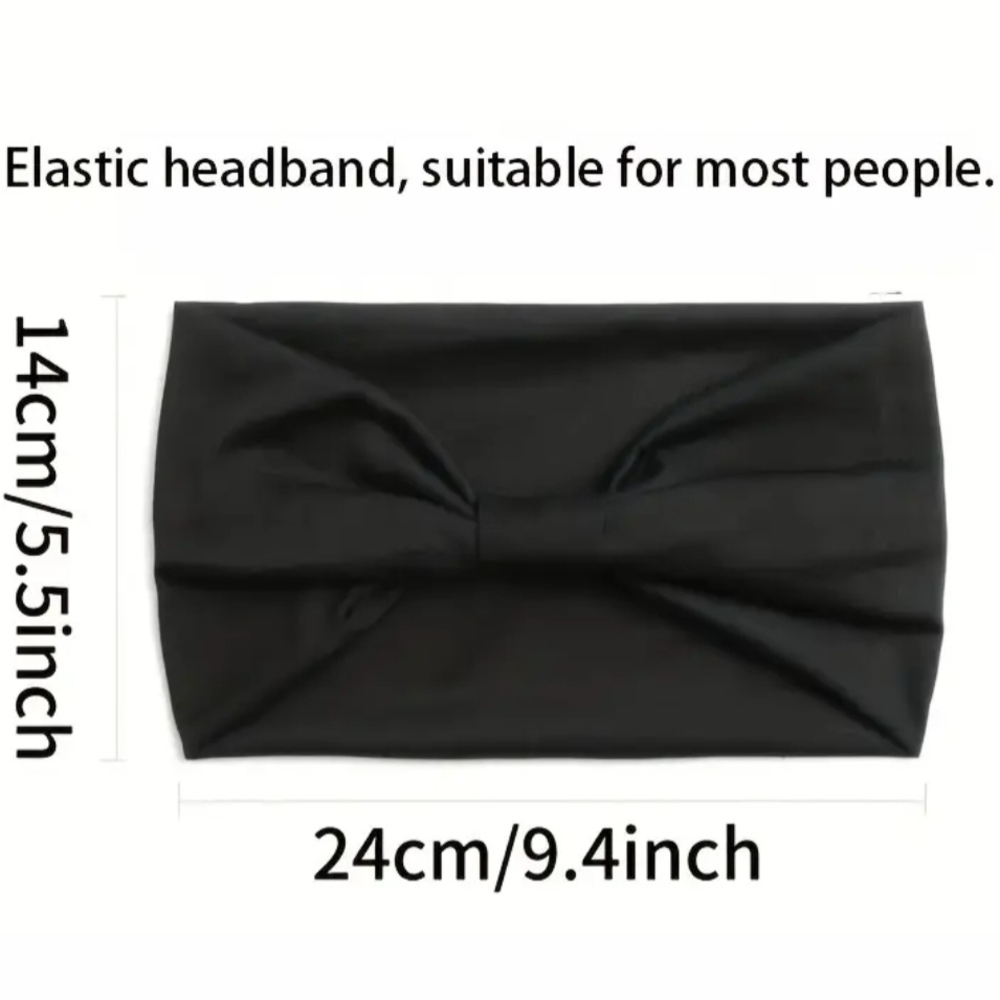 2 Pack Black and Gray Headband Set - Picture 3 of 6